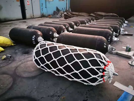 کشتی به کشتی گلگیر لاستیکی قایق پنوماتیک با توری زنجیر لاستیک