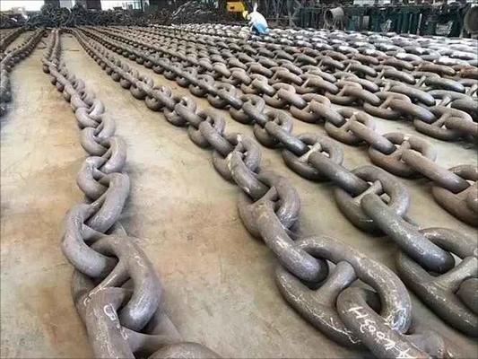 توليدات سنگين صنعتي سياه پايان بخش قطره سازي زنجير پيوند کوتاه فولاد گالوانيزه گرد زنجير لنگر کشتی
