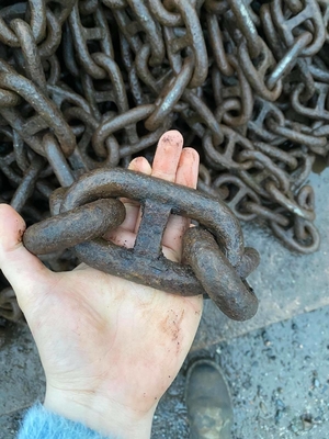 توليدات سنگين صنعتي سياه پايان بخش قطره سازي زنجير پيوند کوتاه فولاد گالوانيزه گرد زنجير لنگر کشتی