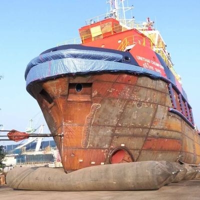 کیسه های هوا لاستیکی دریایی بادی 1.2 متر * 12 متر راه اندازی می شود
